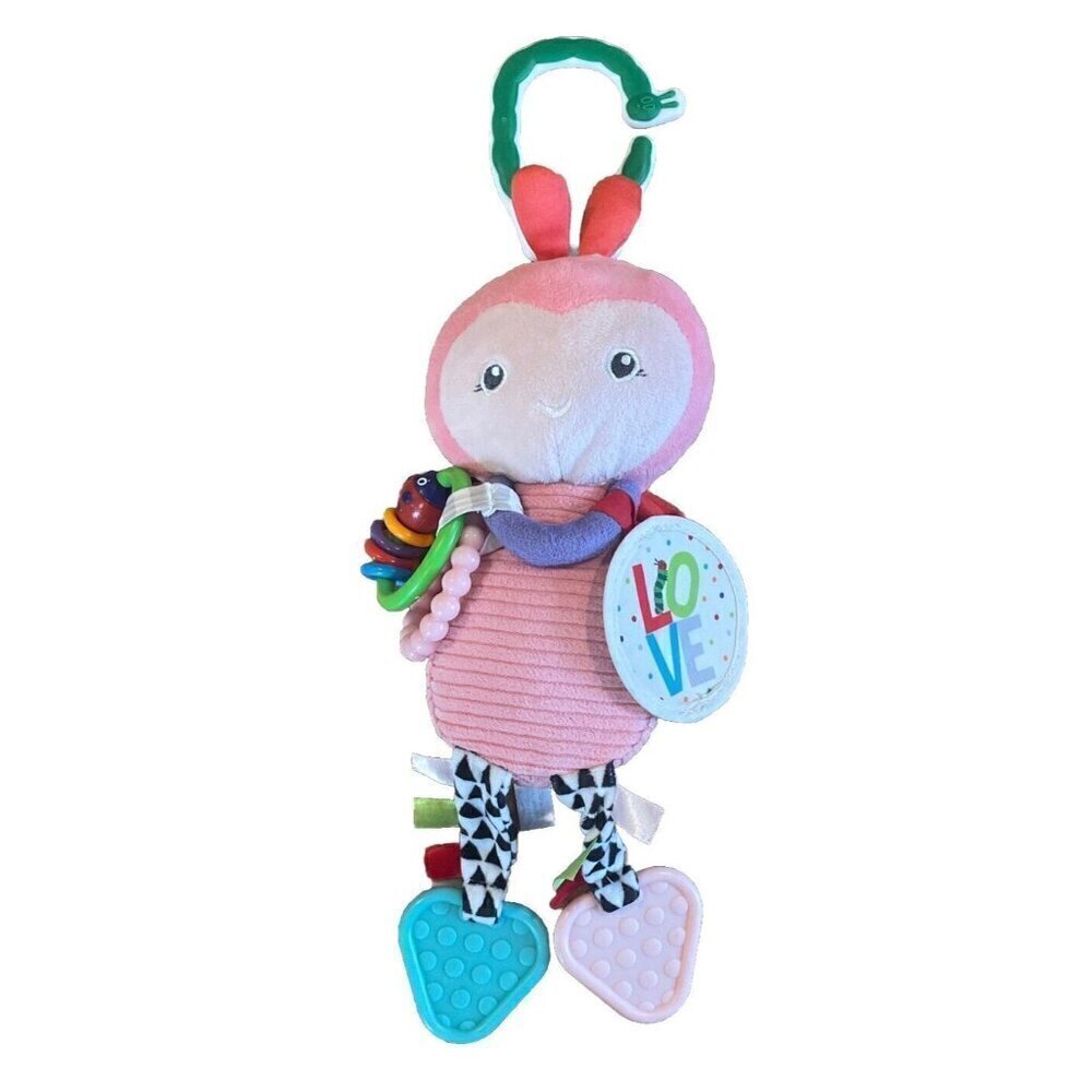 The World Eric Carle Hanging Ladybug Love Bug Teether Sensory Stroller Crib Toy